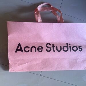 Acne Pink Canvas Tote with Bold Branding